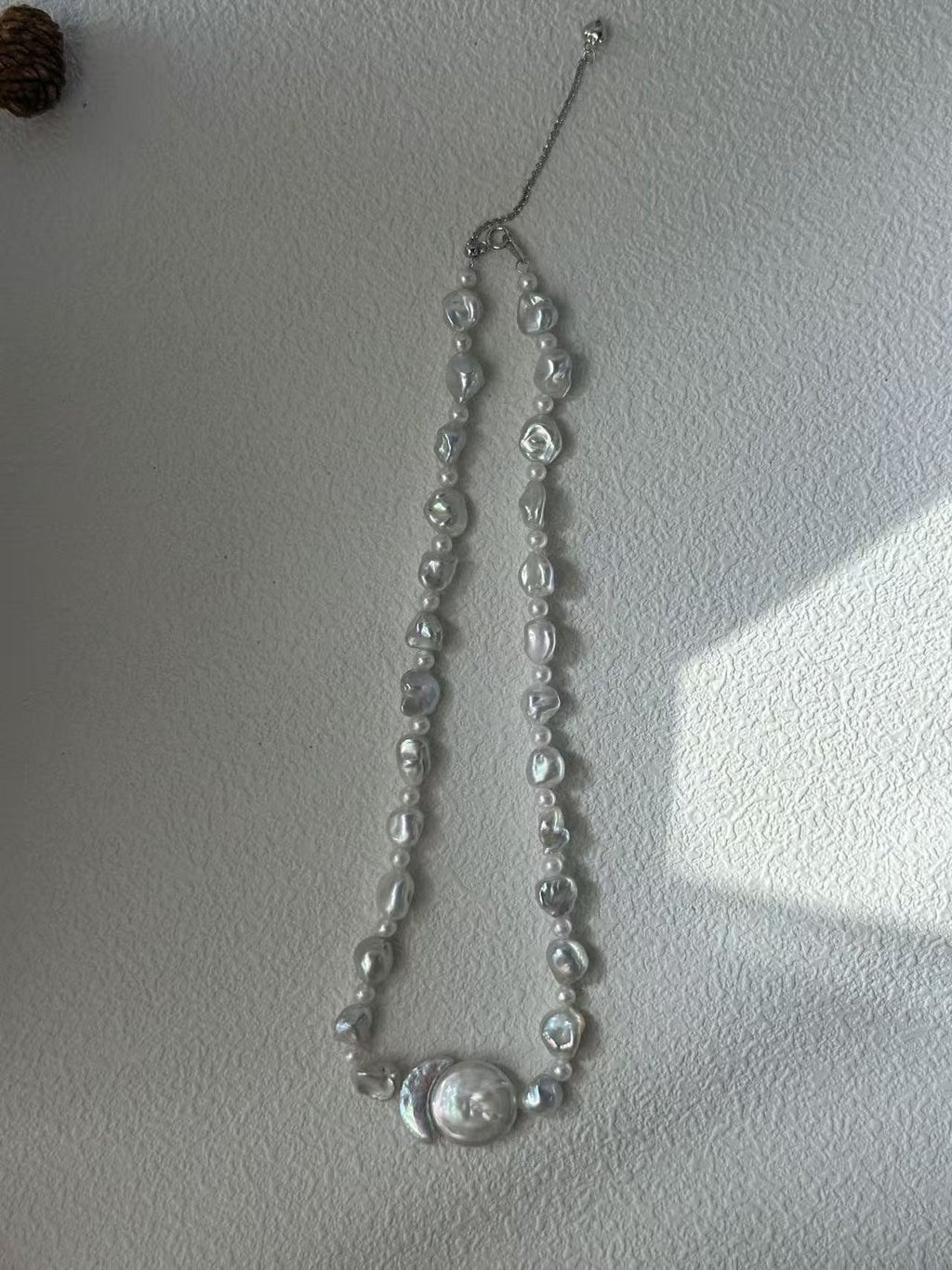 Sun & Moon Baroque Irregular Pearl Necklace