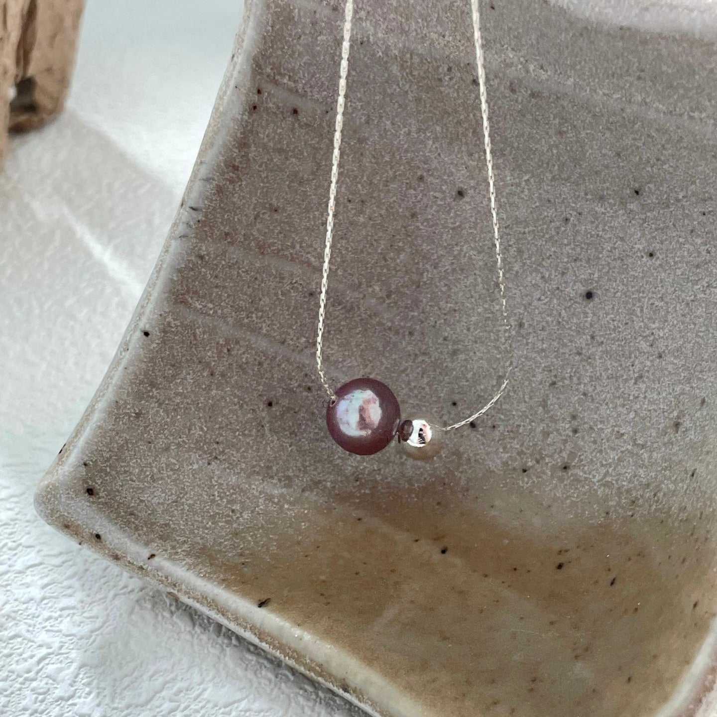 Silver Grape Pearl Necklace