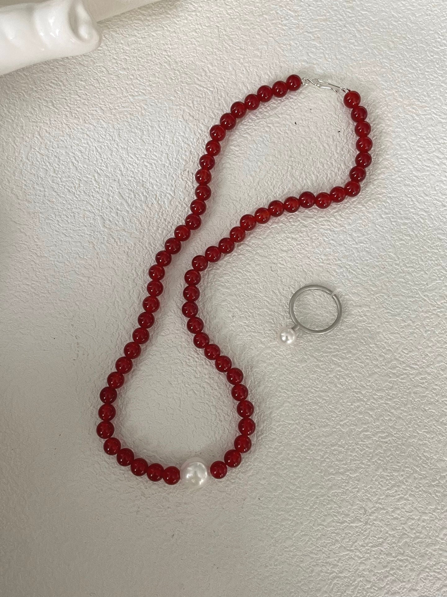 Red Carnelian Beaded Necklace