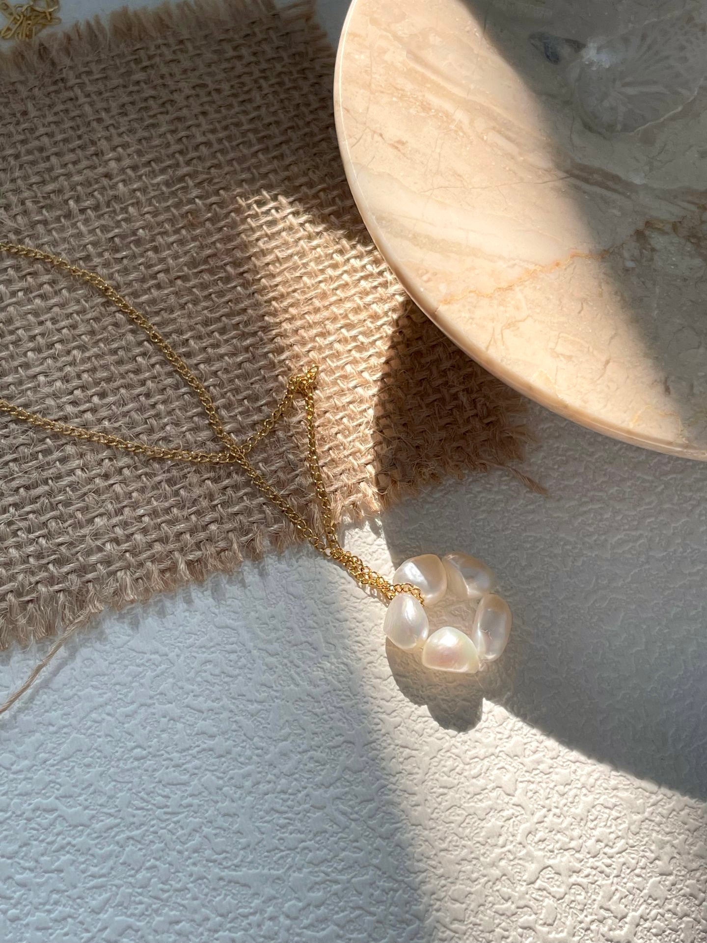 Floral Baroque Pearl Necklace