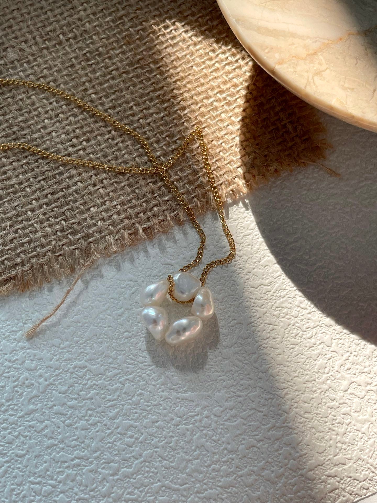 Floral Baroque Pearl Necklace