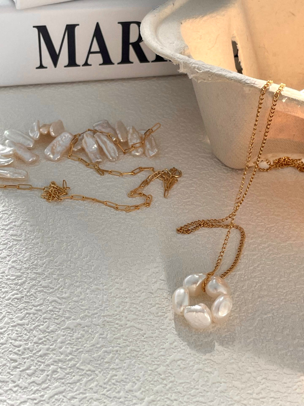 Floral Baroque Pearl Necklace