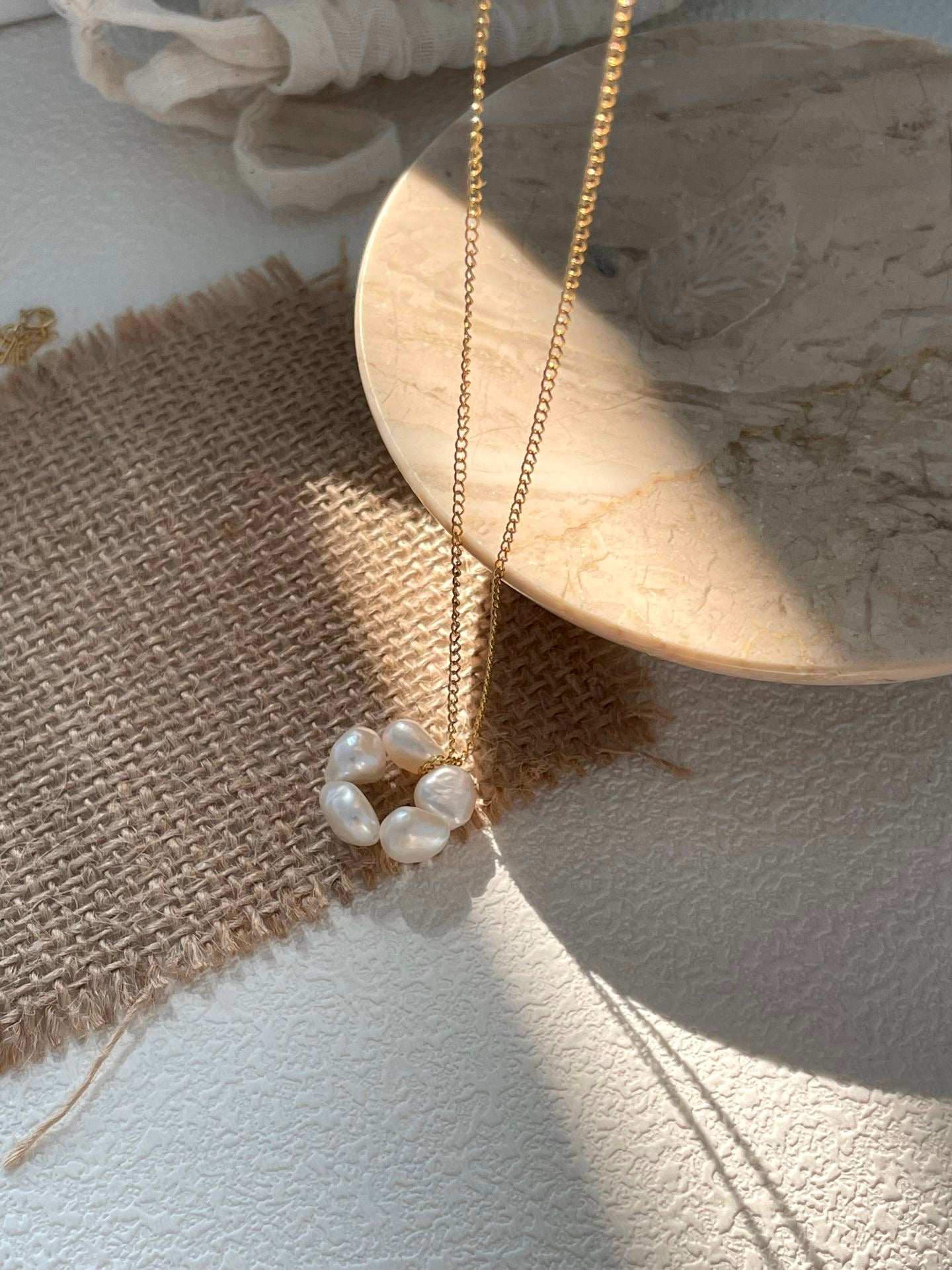 Floral Baroque Pearl Necklace
