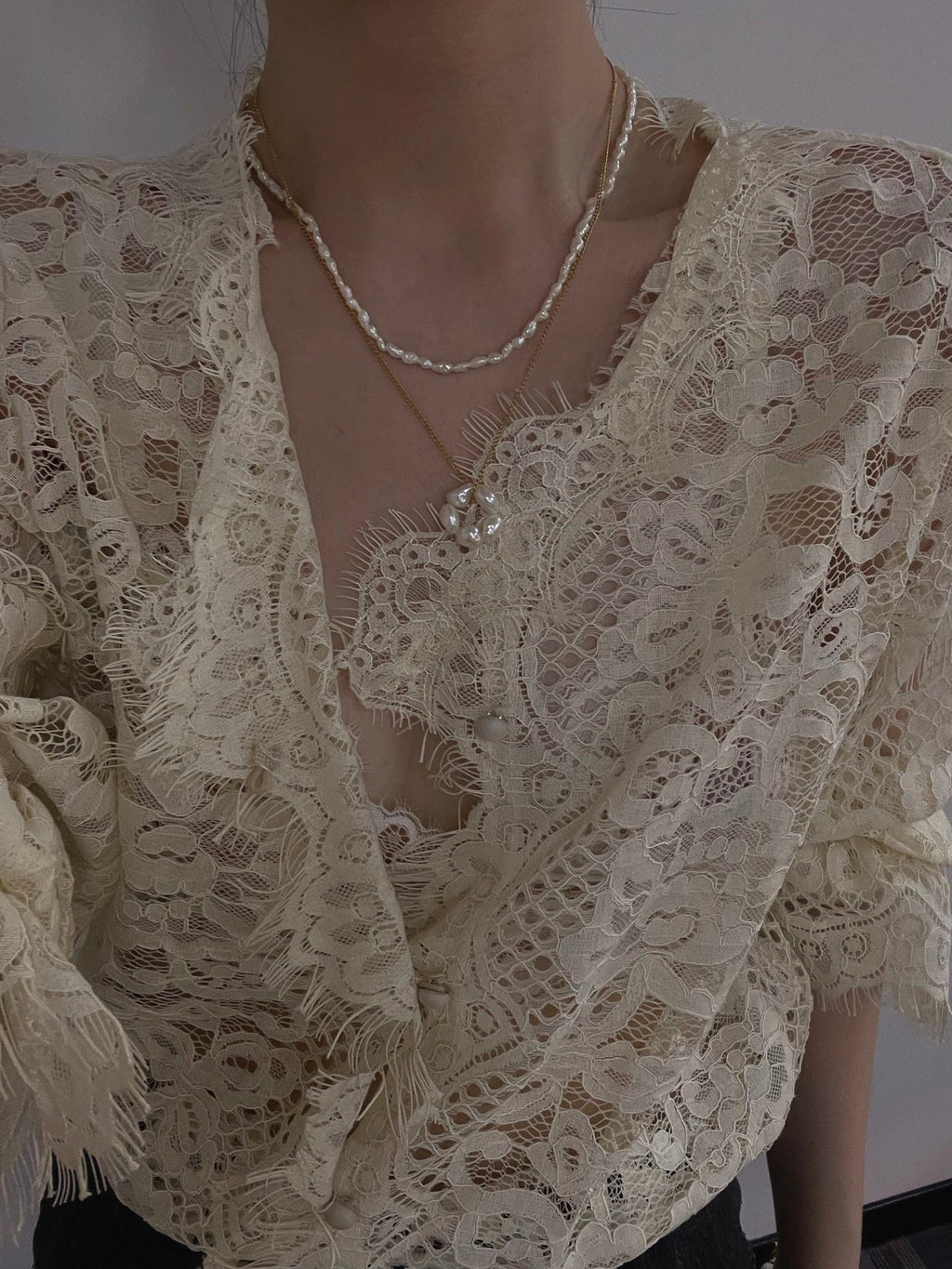 Floral Baroque Pearl Necklace
