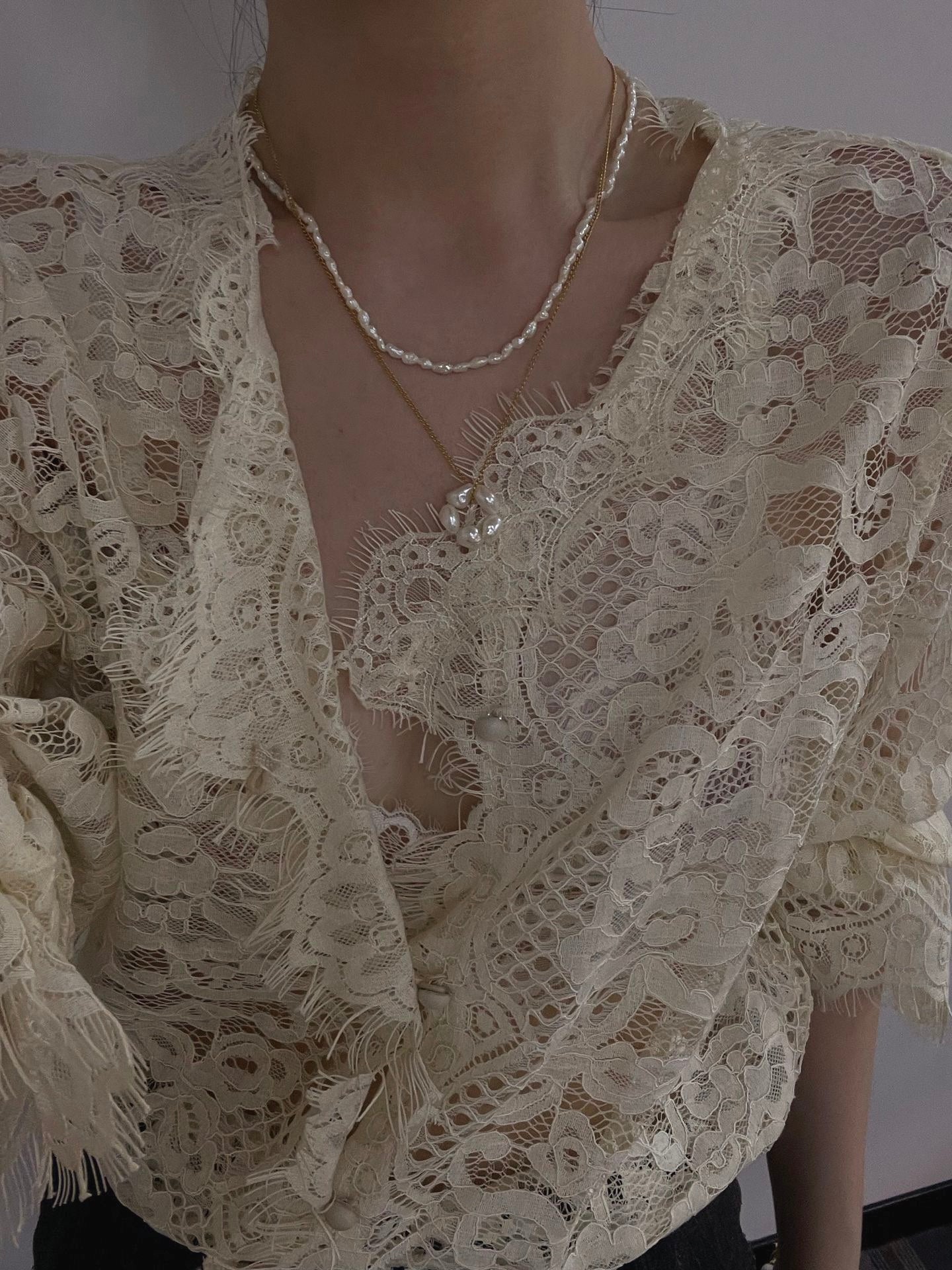 Floral Baroque Pearl Necklace