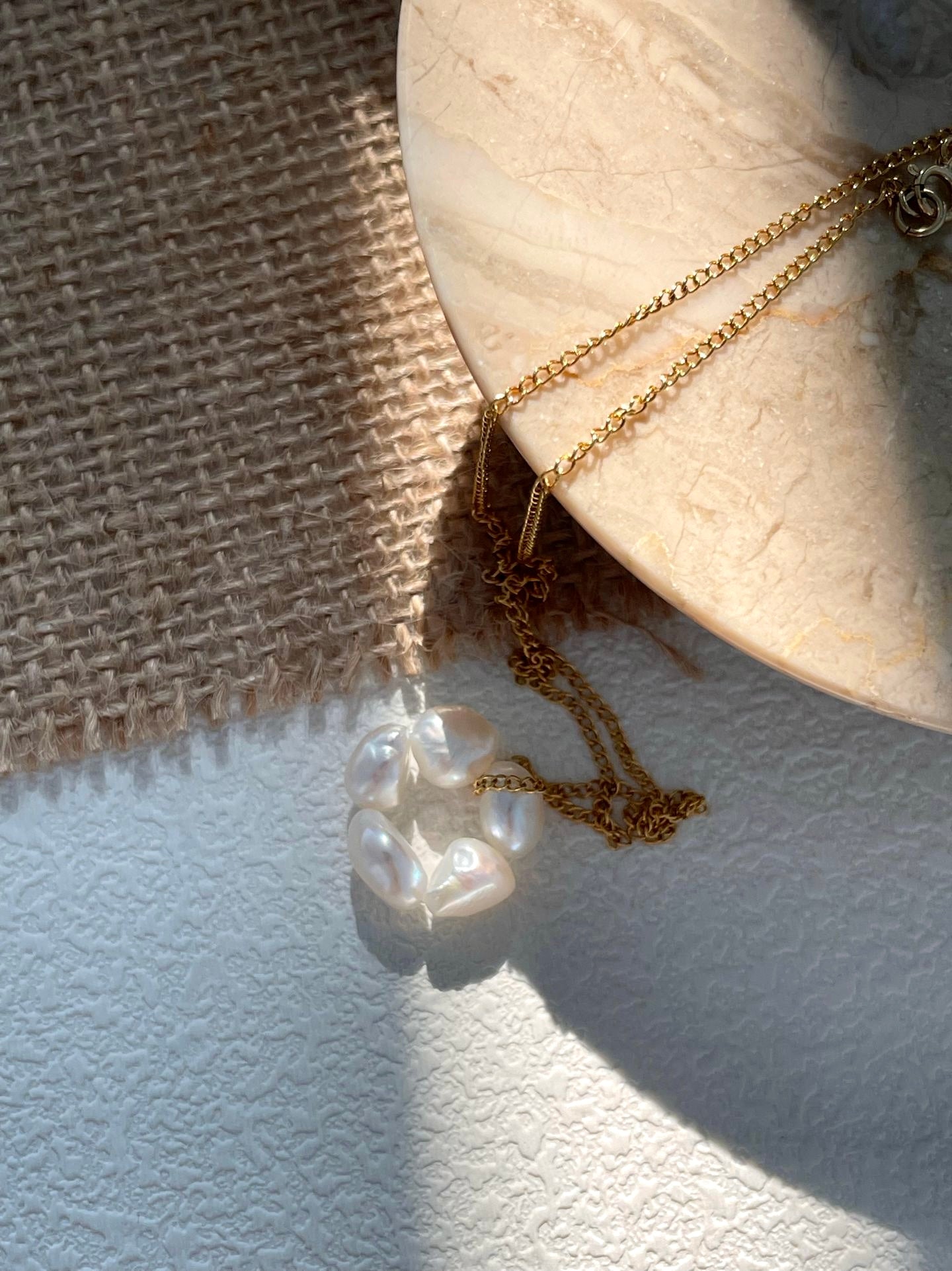 Floral Baroque Pearl Necklace