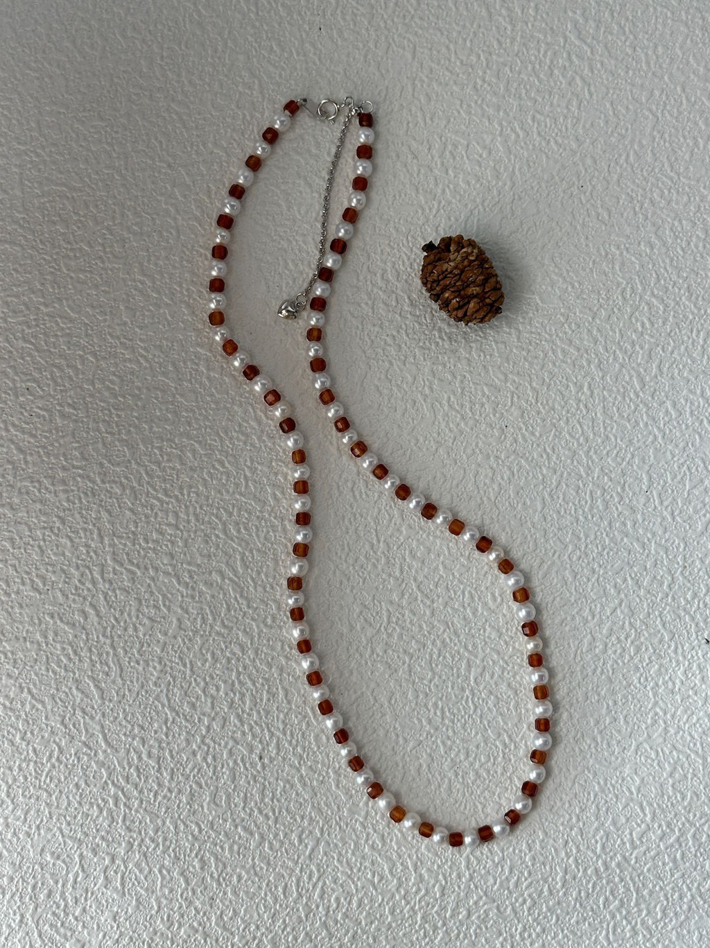 Garnet Pearl Necklace
