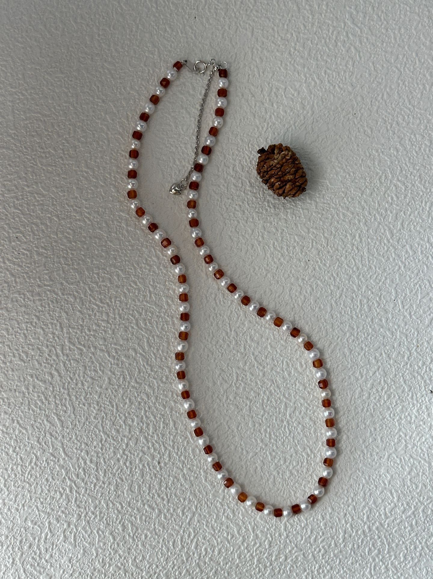 Garnet Pearl Necklace