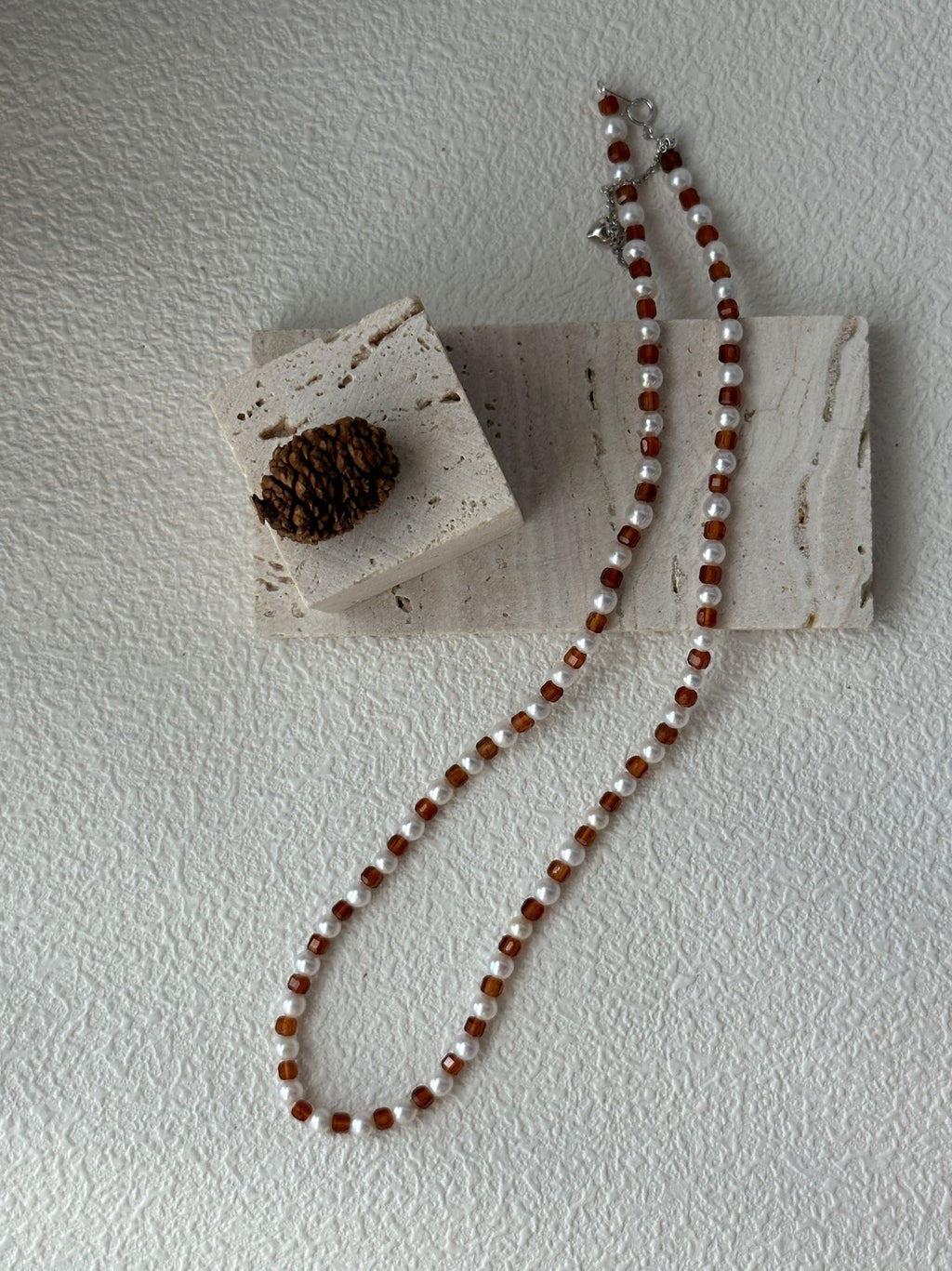 Garnet Pearl Necklace