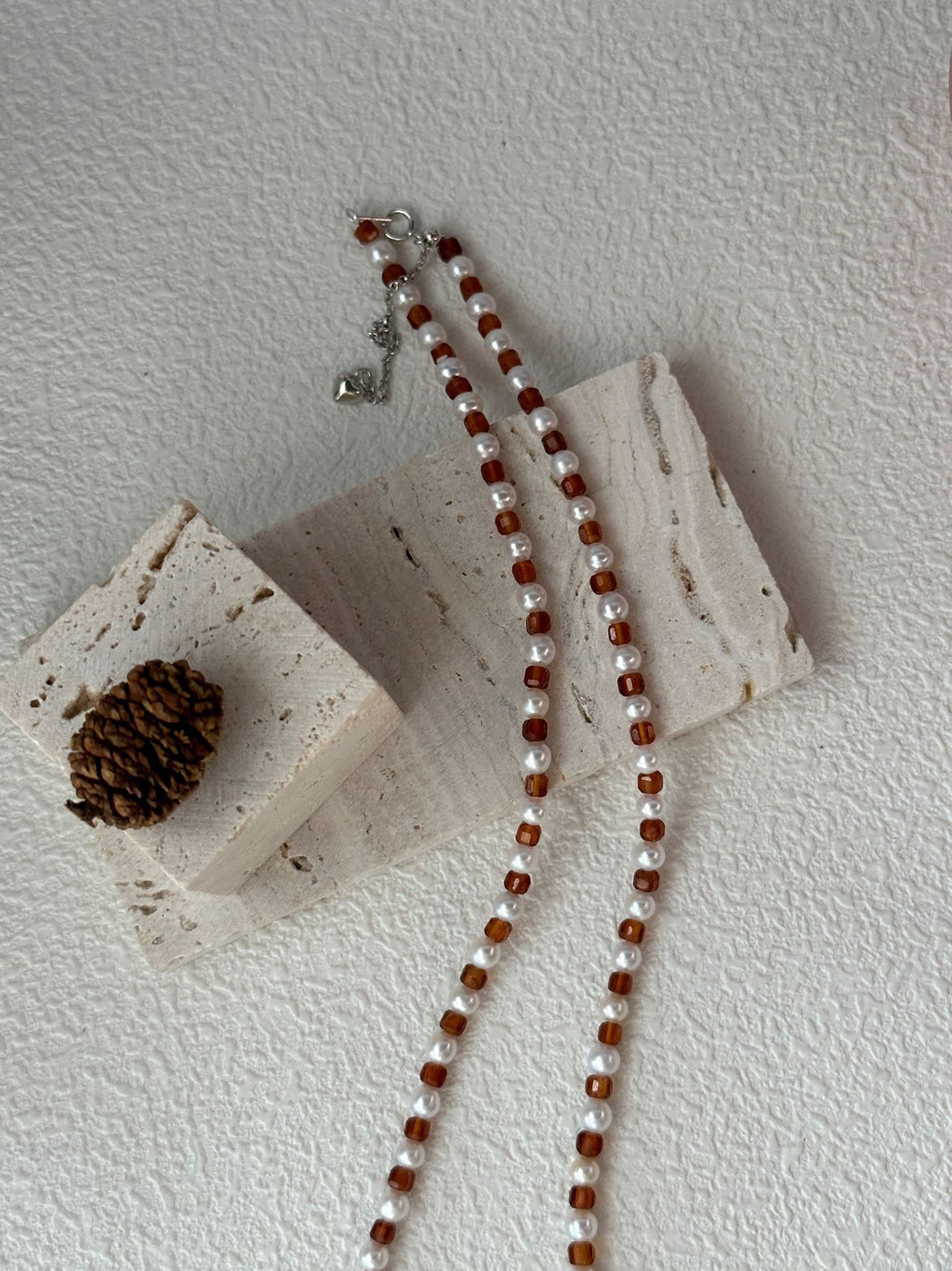 Garnet Pearl Necklace
