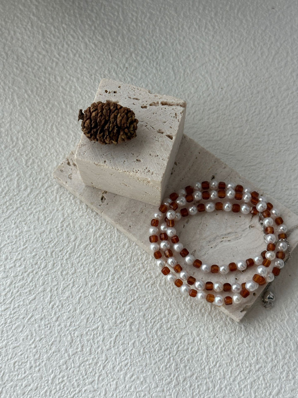 Garnet Pearl Necklace
