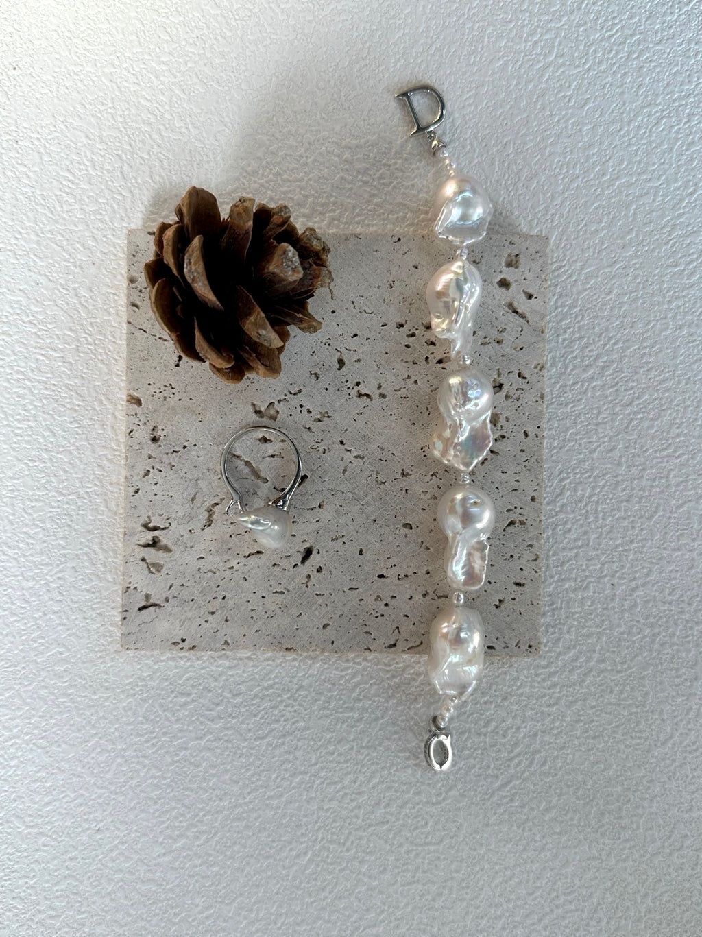 Large Rice Baroque Pearl Bracelet