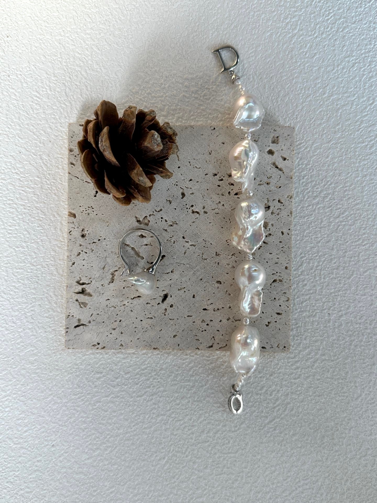 Large Rice Baroque Pearl Bracelet