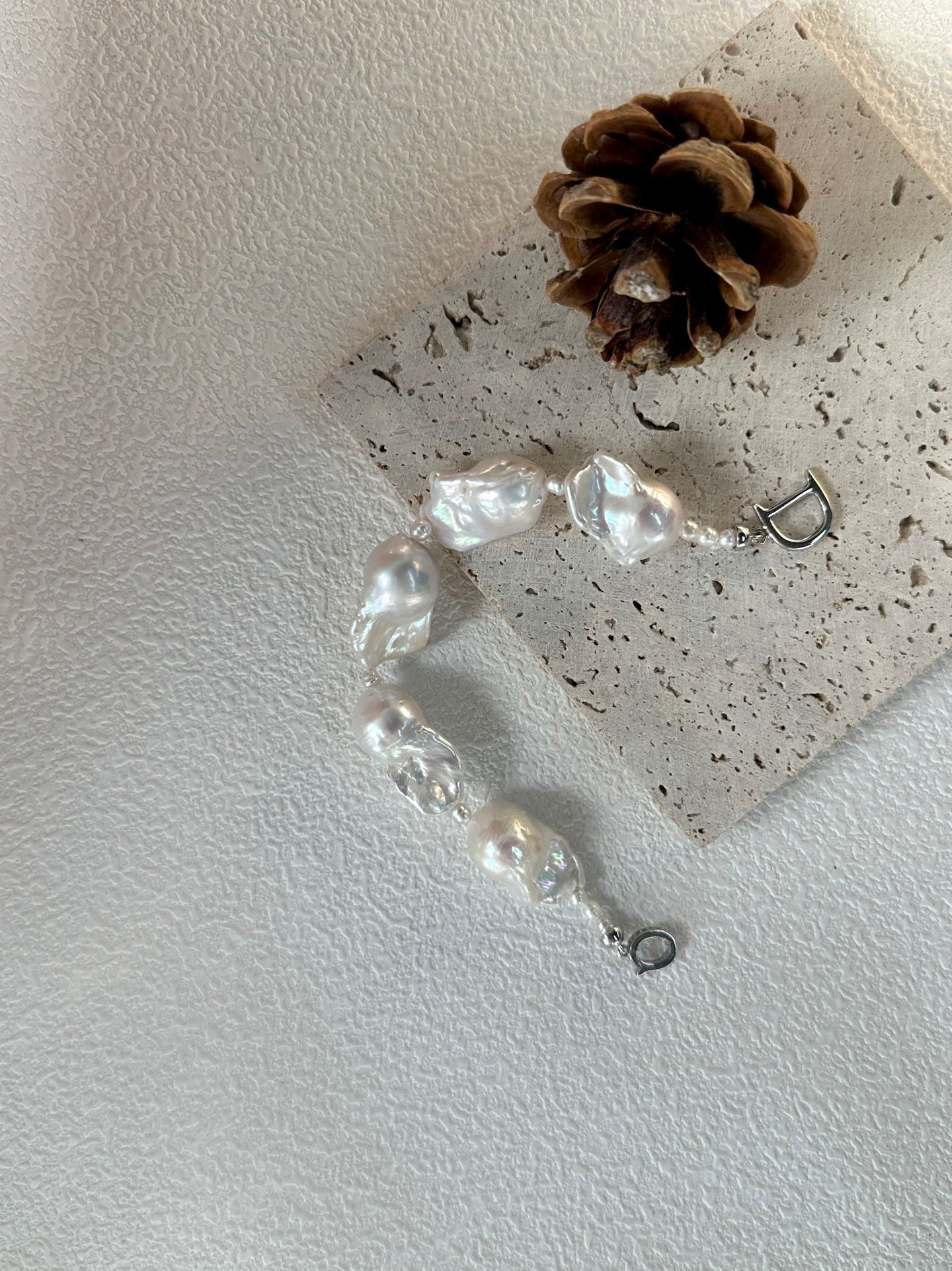Large Rice Baroque Pearl Bracelet