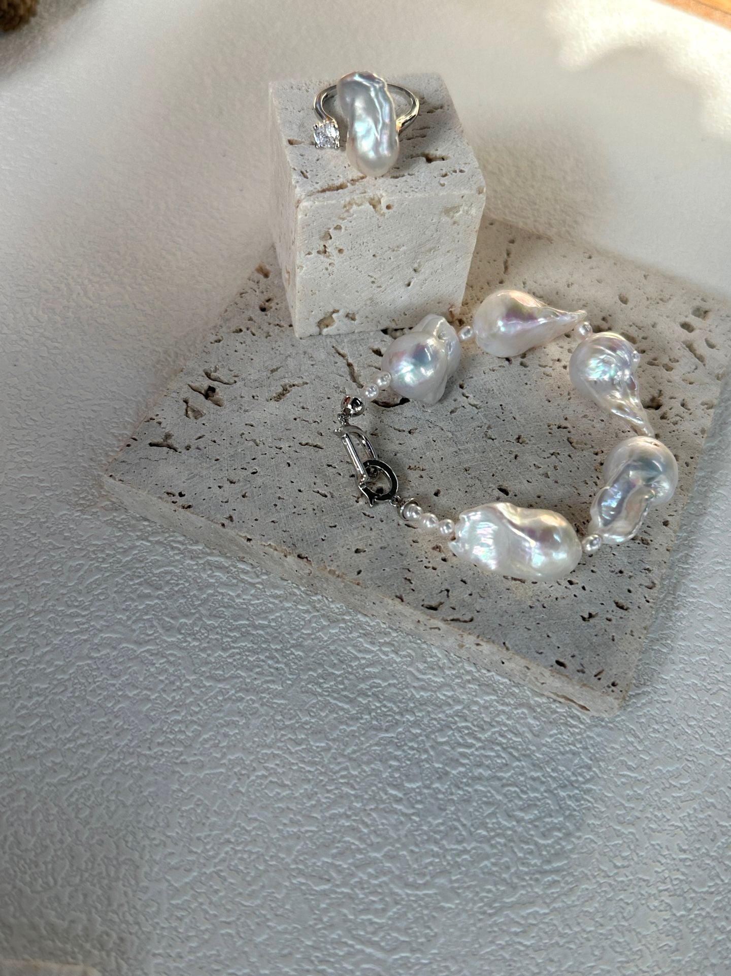 Large Rice Baroque Pearl Bracelet
