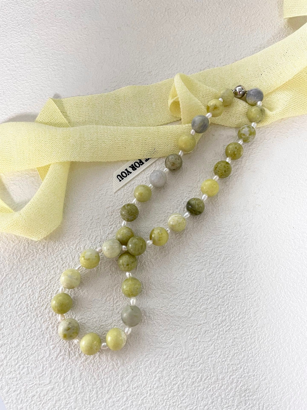 Lemon Jade Pearl Necklace