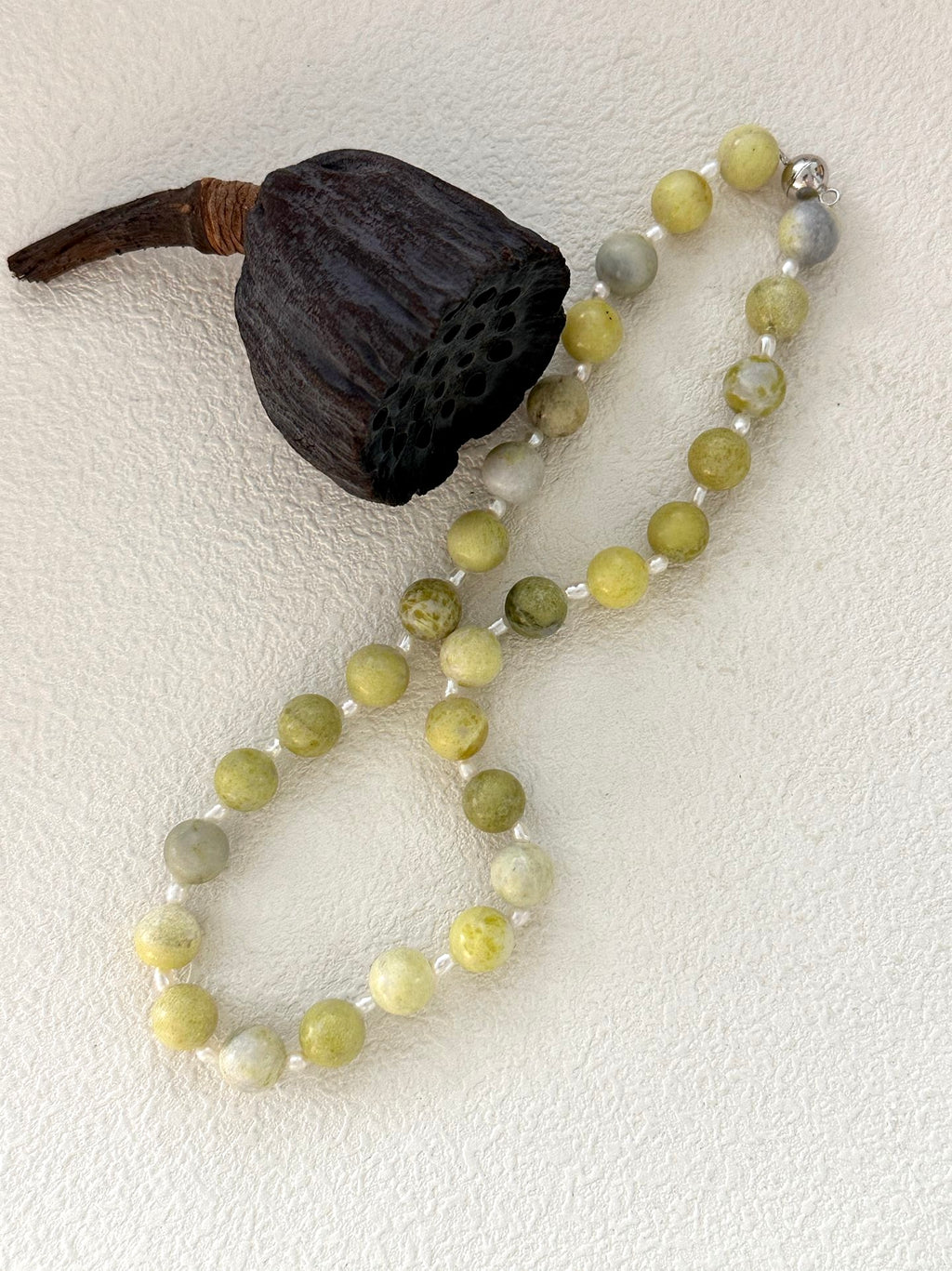 Lemon Jade Pearl Necklace