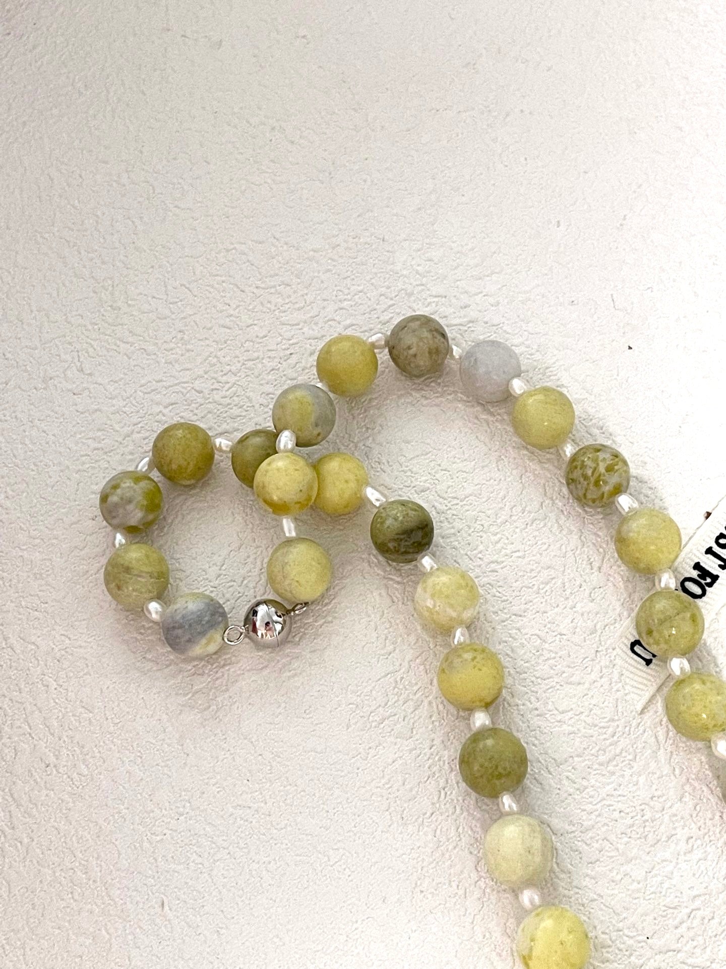 Lemon Jade Pearl Necklace