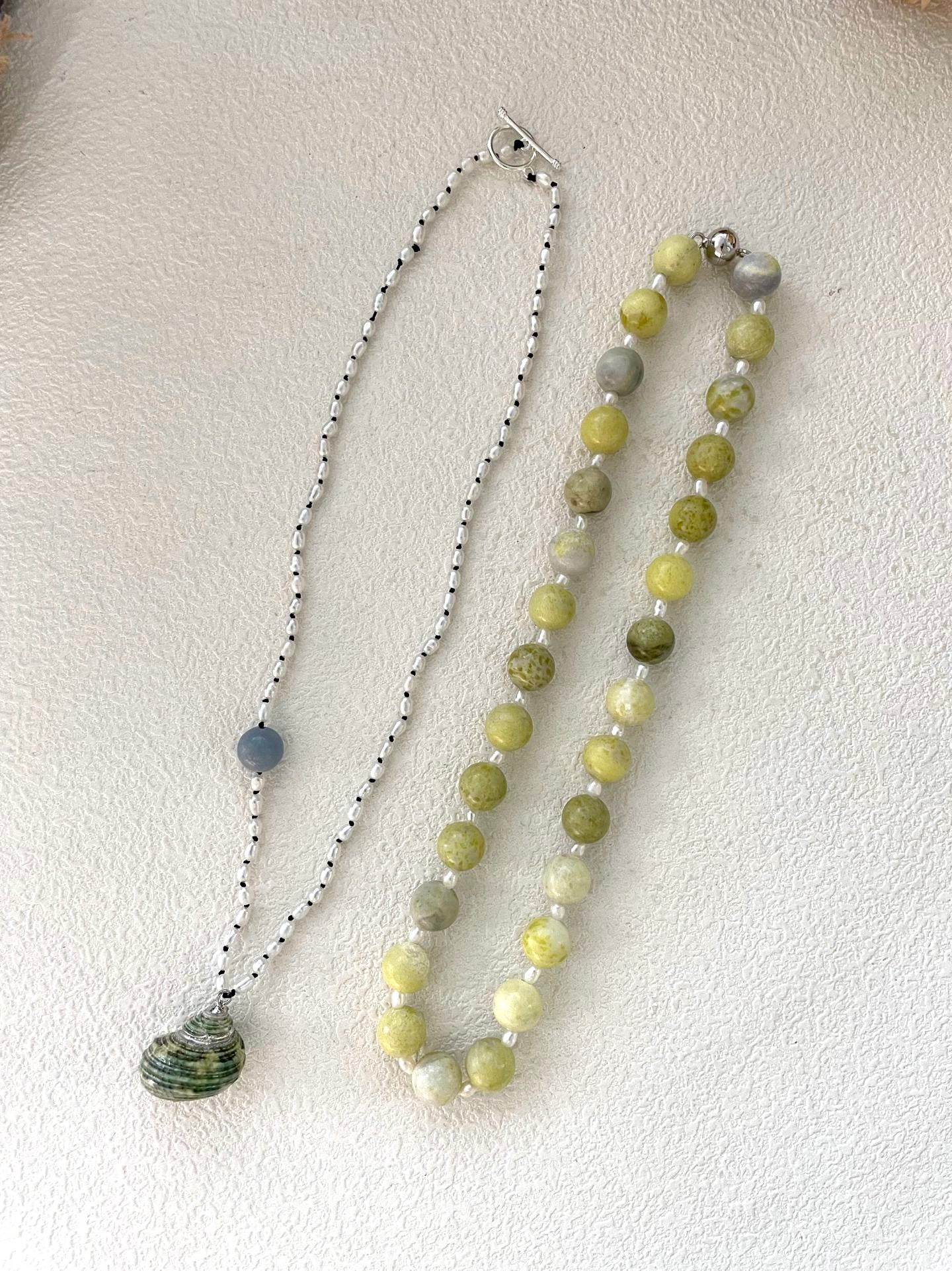 Lemon Jade Pearl Necklace