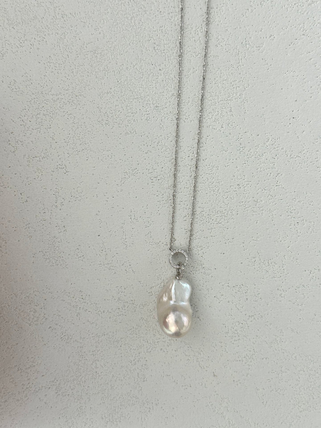 Double Halo Baroque Pearl Necklace