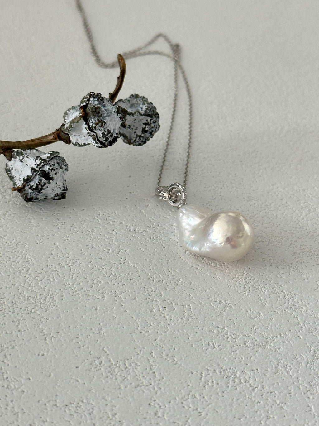 Double Halo Baroque Pearl Necklace