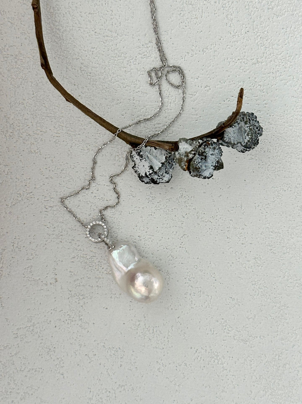 Double Halo Baroque Pearl Necklace