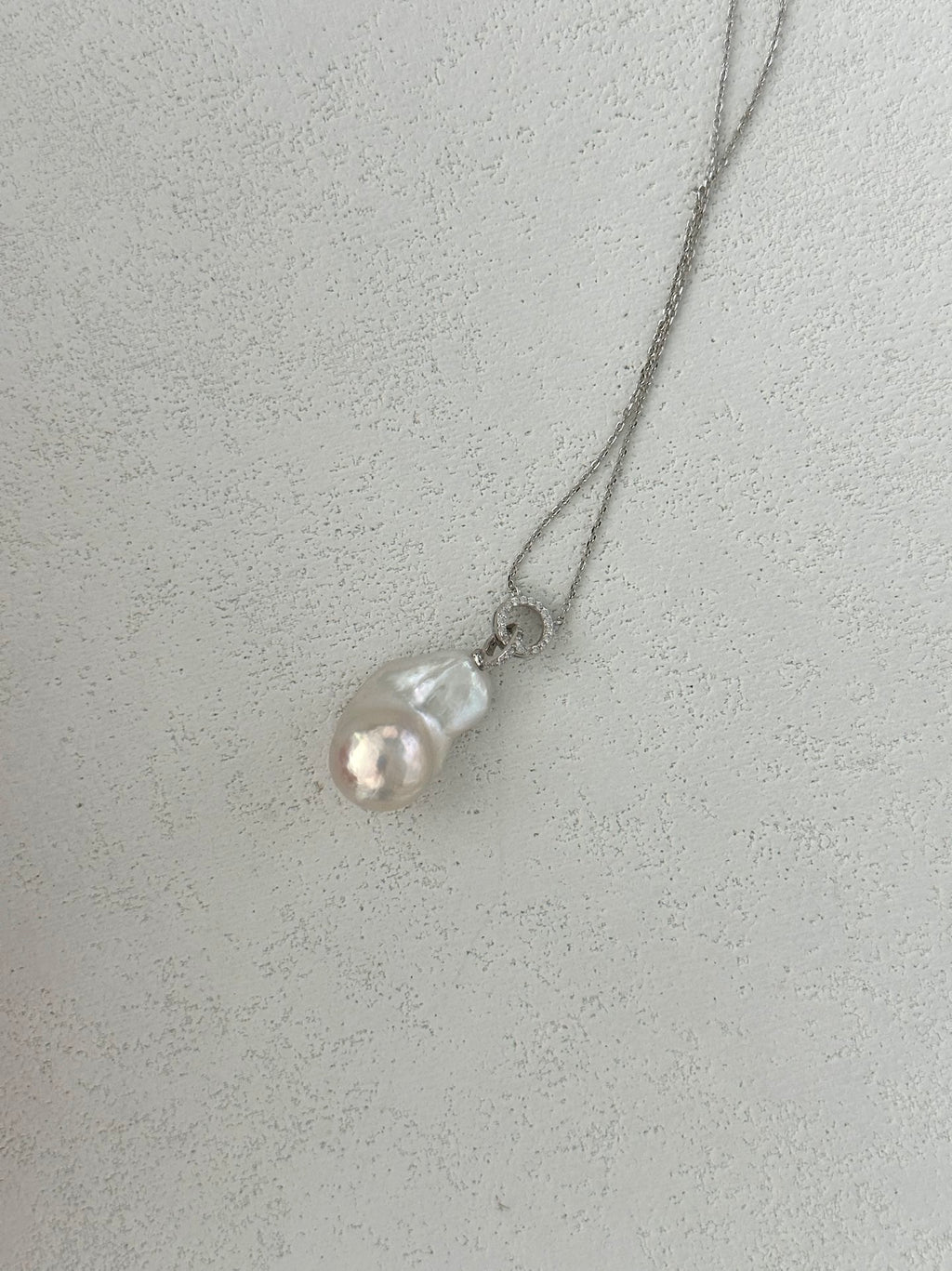 Double Halo Baroque Pearl Necklace