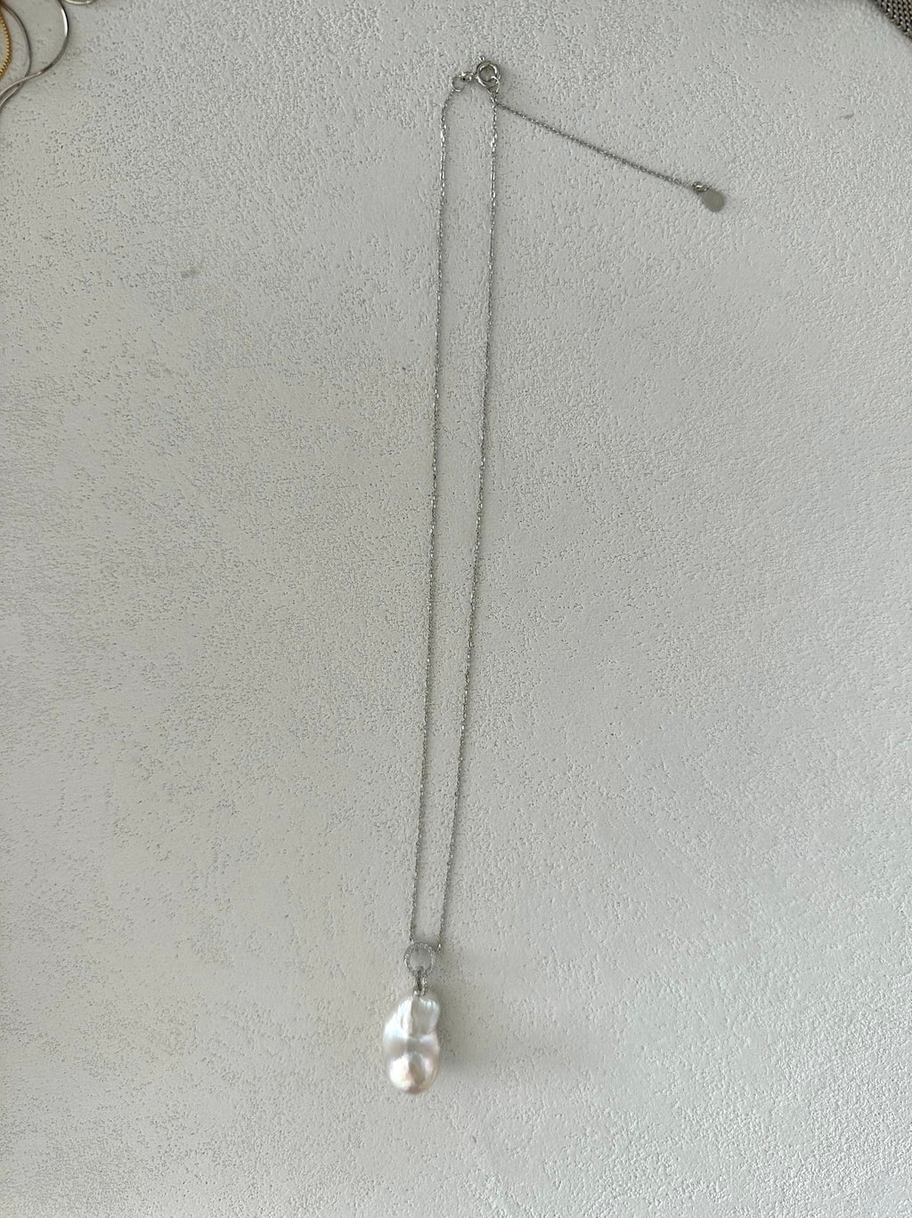 Double Halo Baroque Pearl Necklace