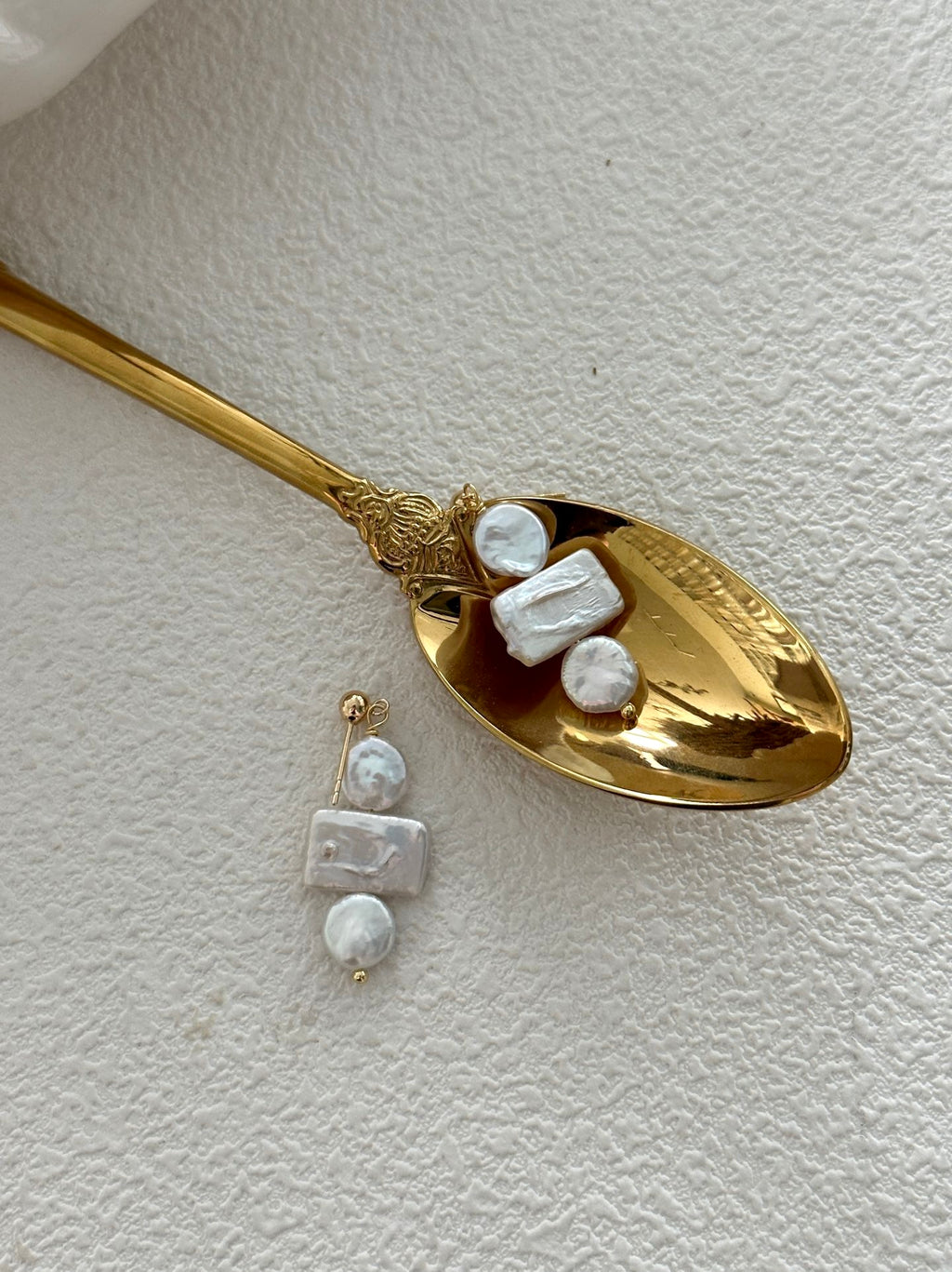 Geometric Baroque Pearl Earrings