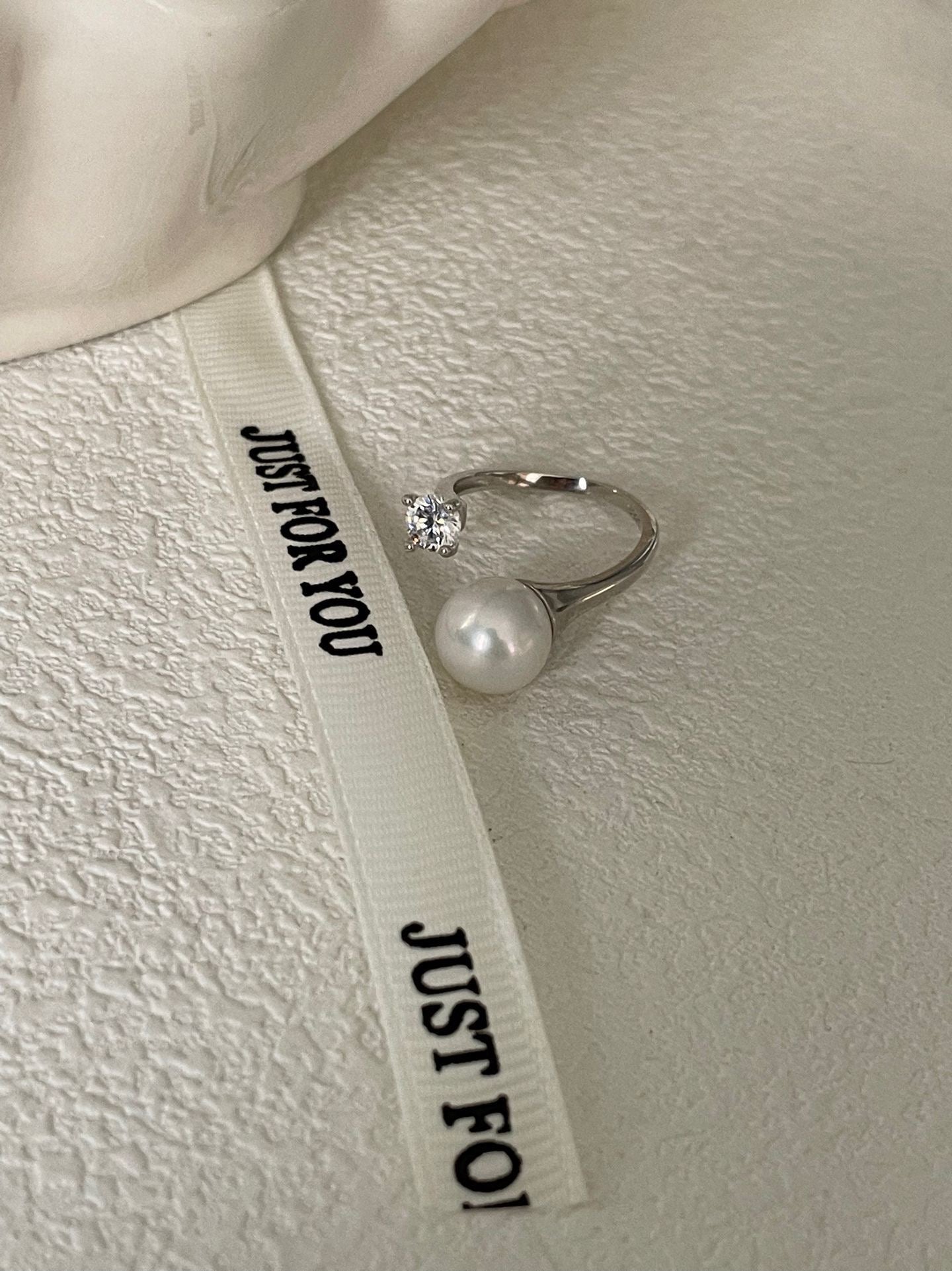 Luna Pearl Open Ring