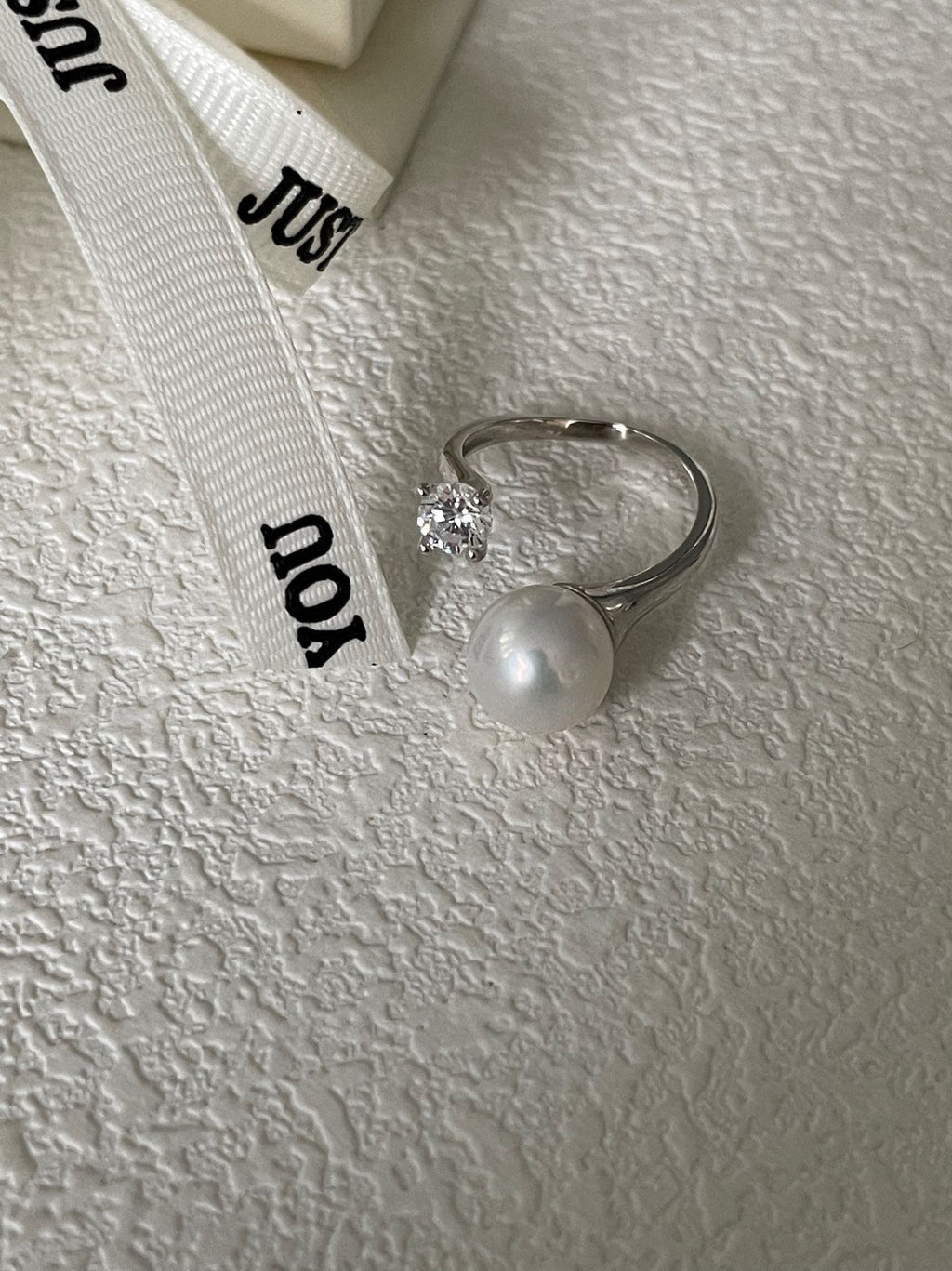 Luna Pearl Open Ring