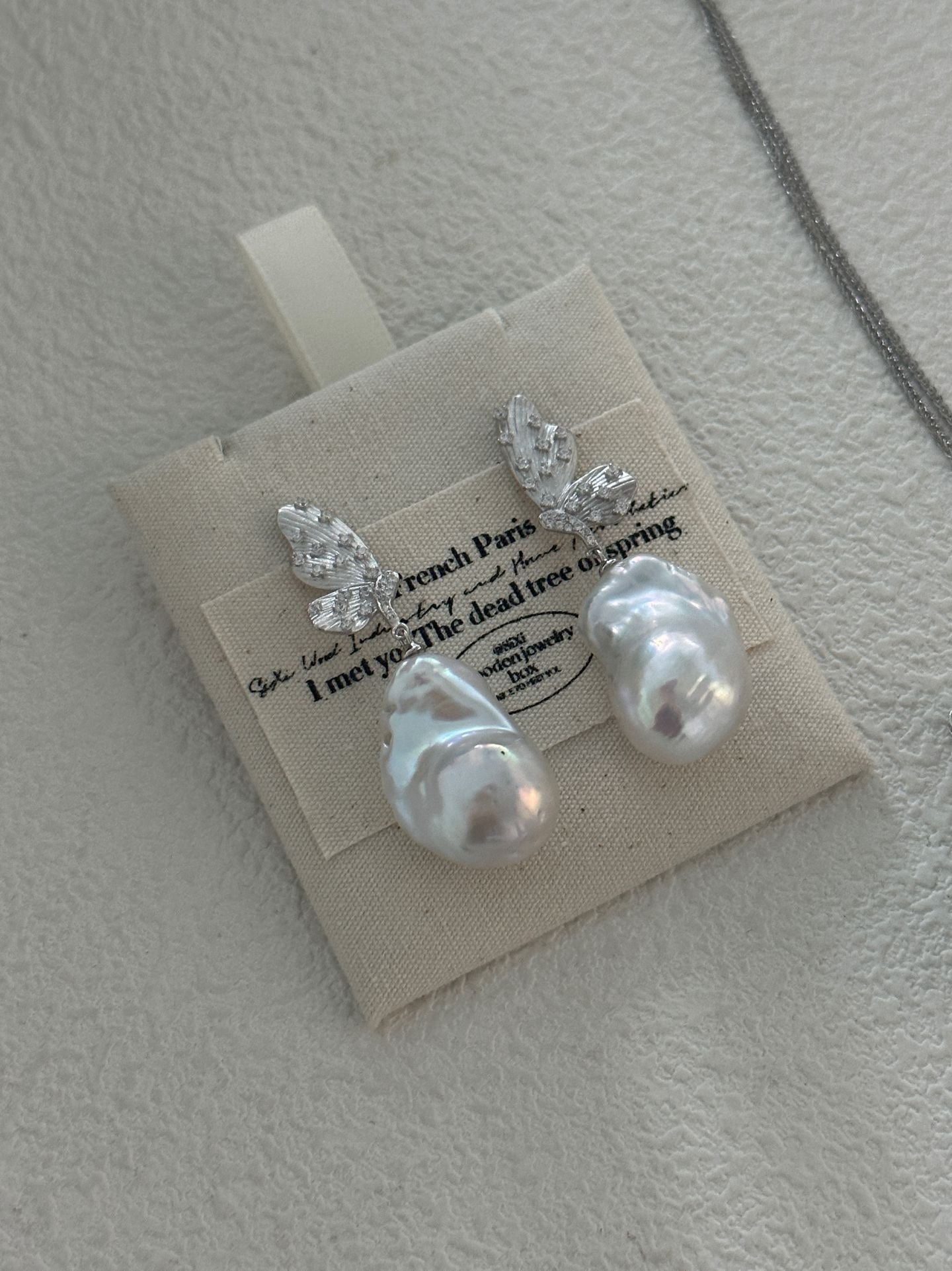 Butterfly Baroque Pearl Earrings