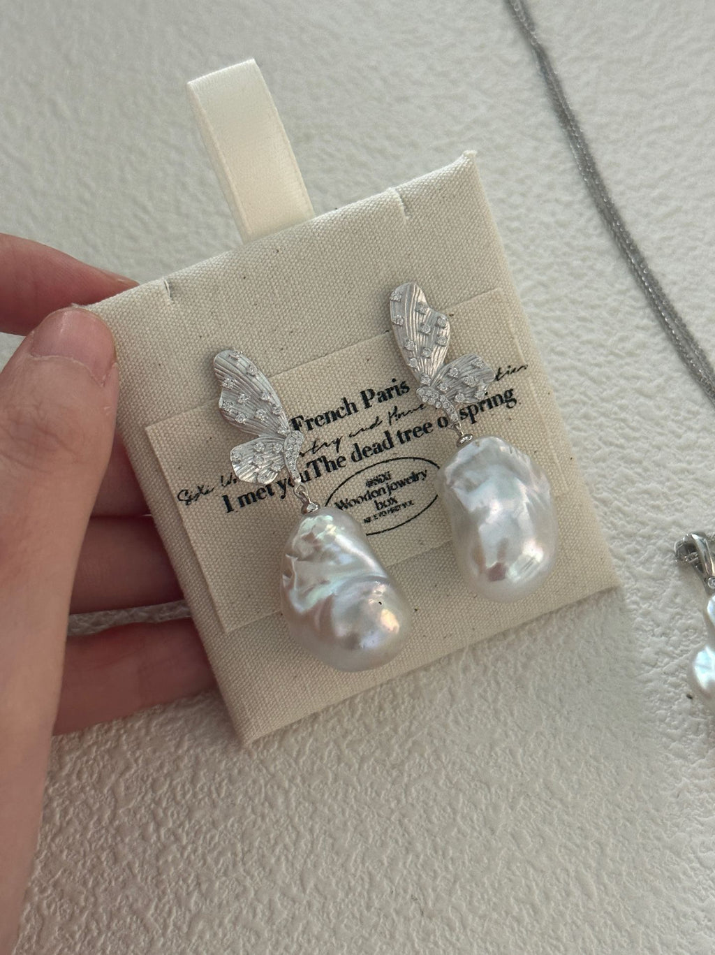 Butterfly Baroque Pearl Earrings