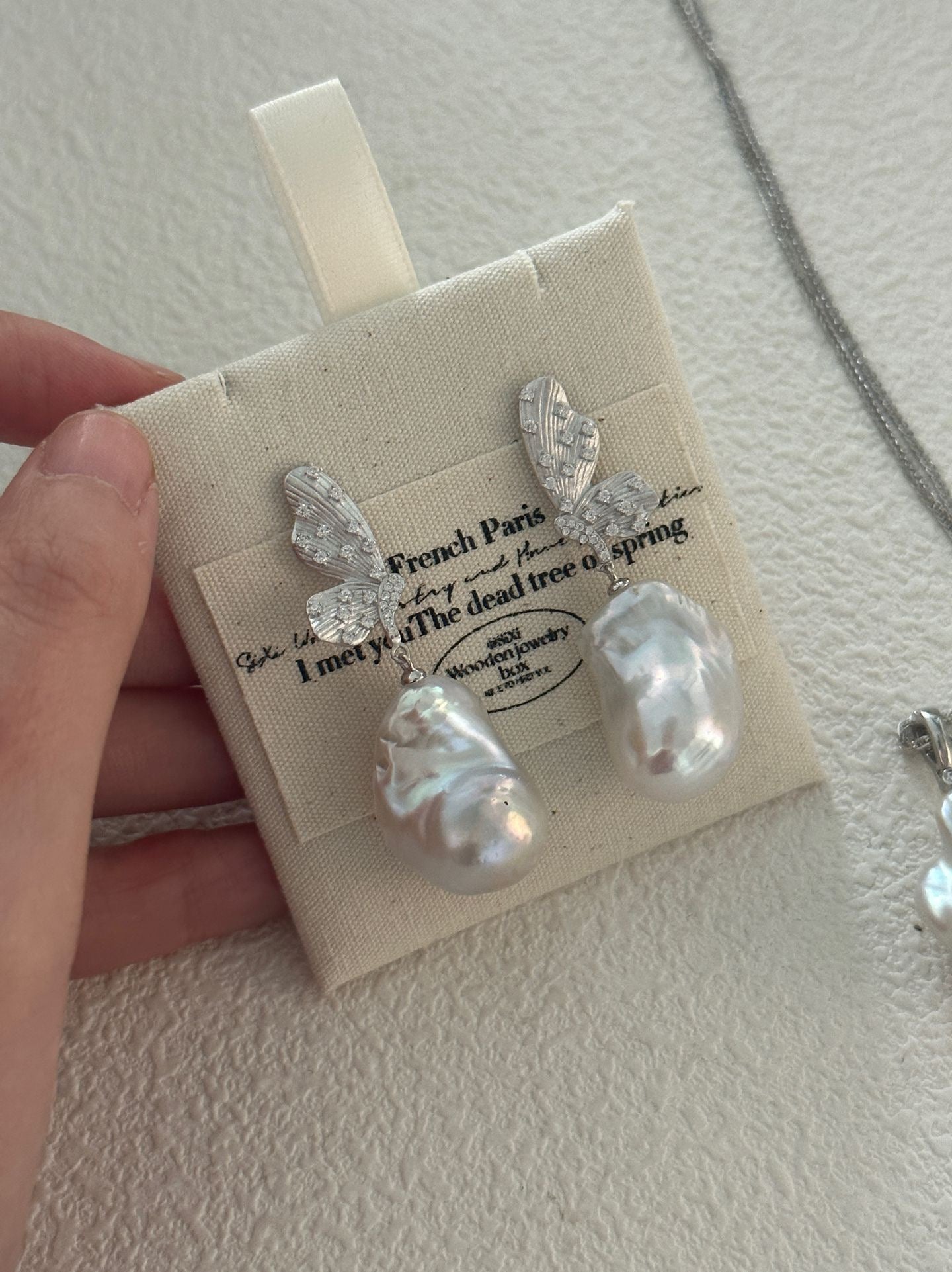Butterfly Baroque Pearl Earrings