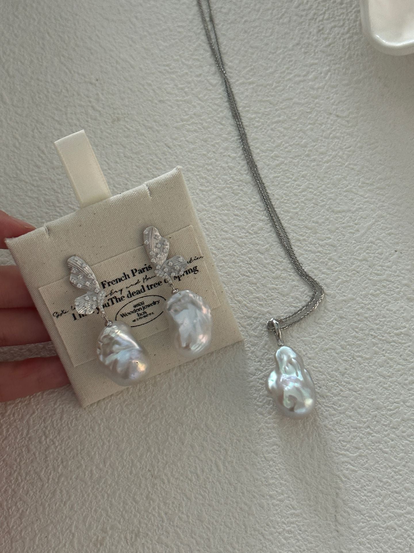 Butterfly Baroque Pearl Earrings