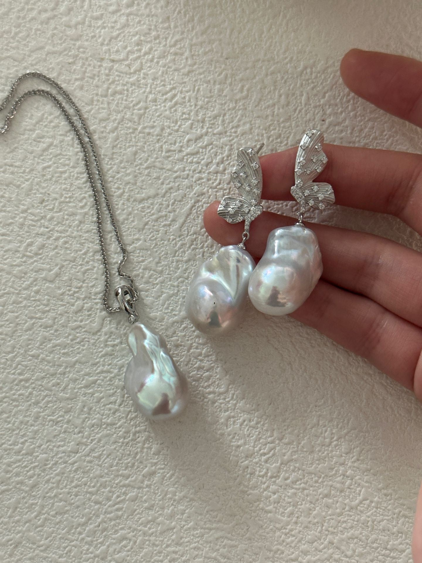 Butterfly Baroque Pearl Earrings